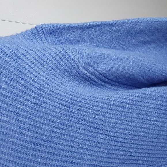 Time And Tru- Womens Blue Sweater Hoodie Textured Super Soft Ribbed Sz.L - Picture 5 of 7